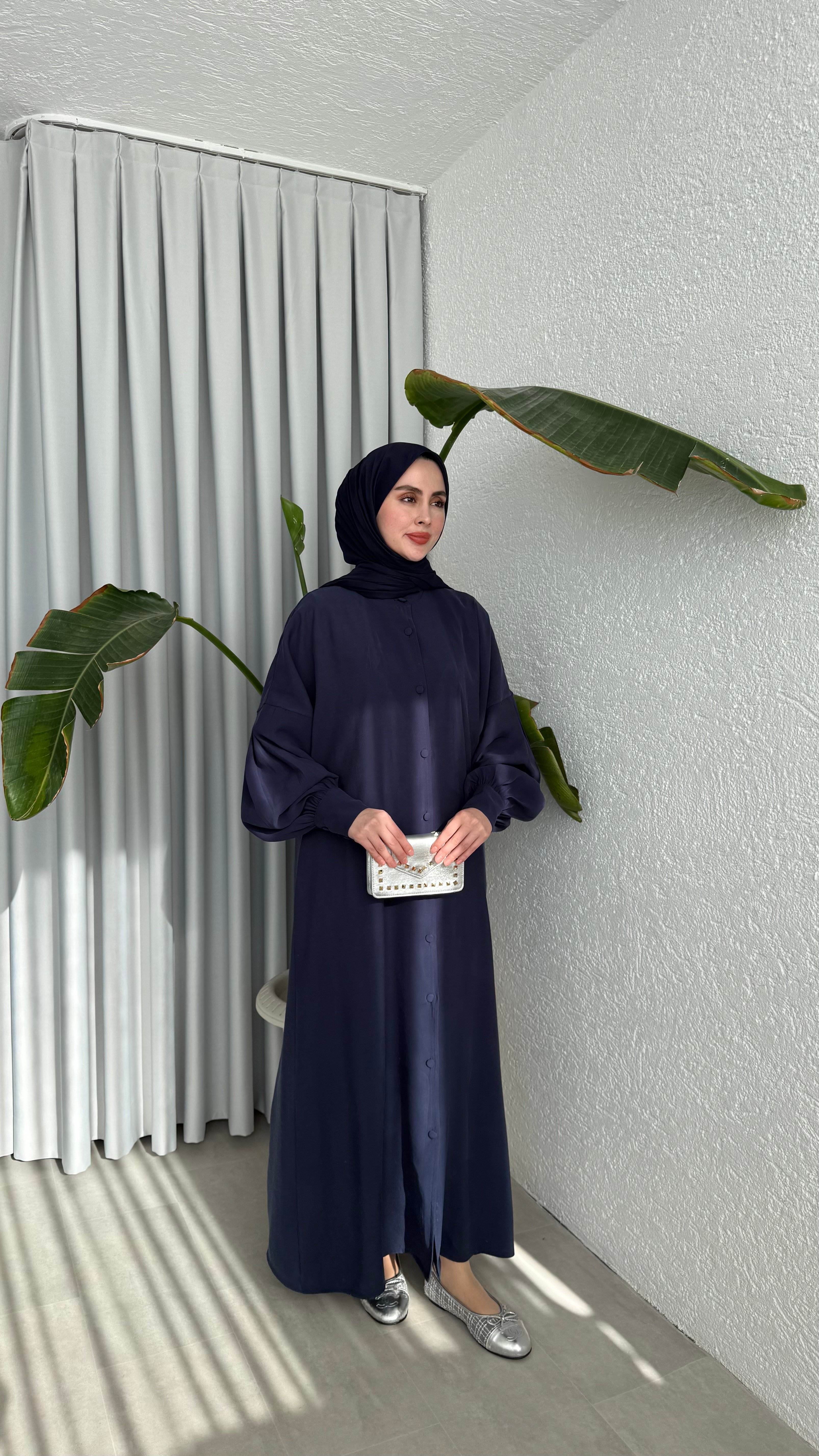 SAKURA CUPRA ELBİSE - LACİVERT