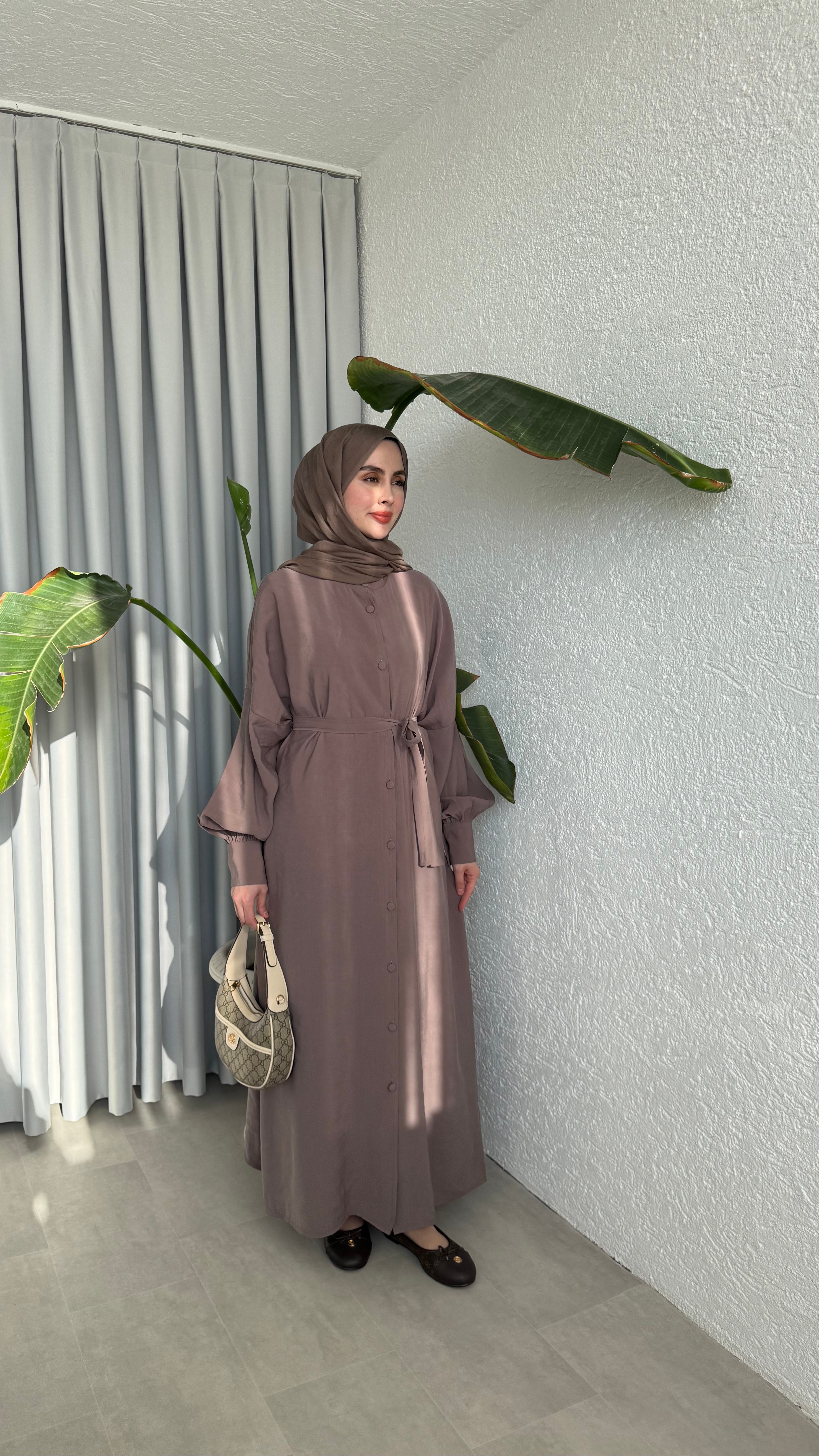 SAKURA CUPRA ELBİSE - VİZON