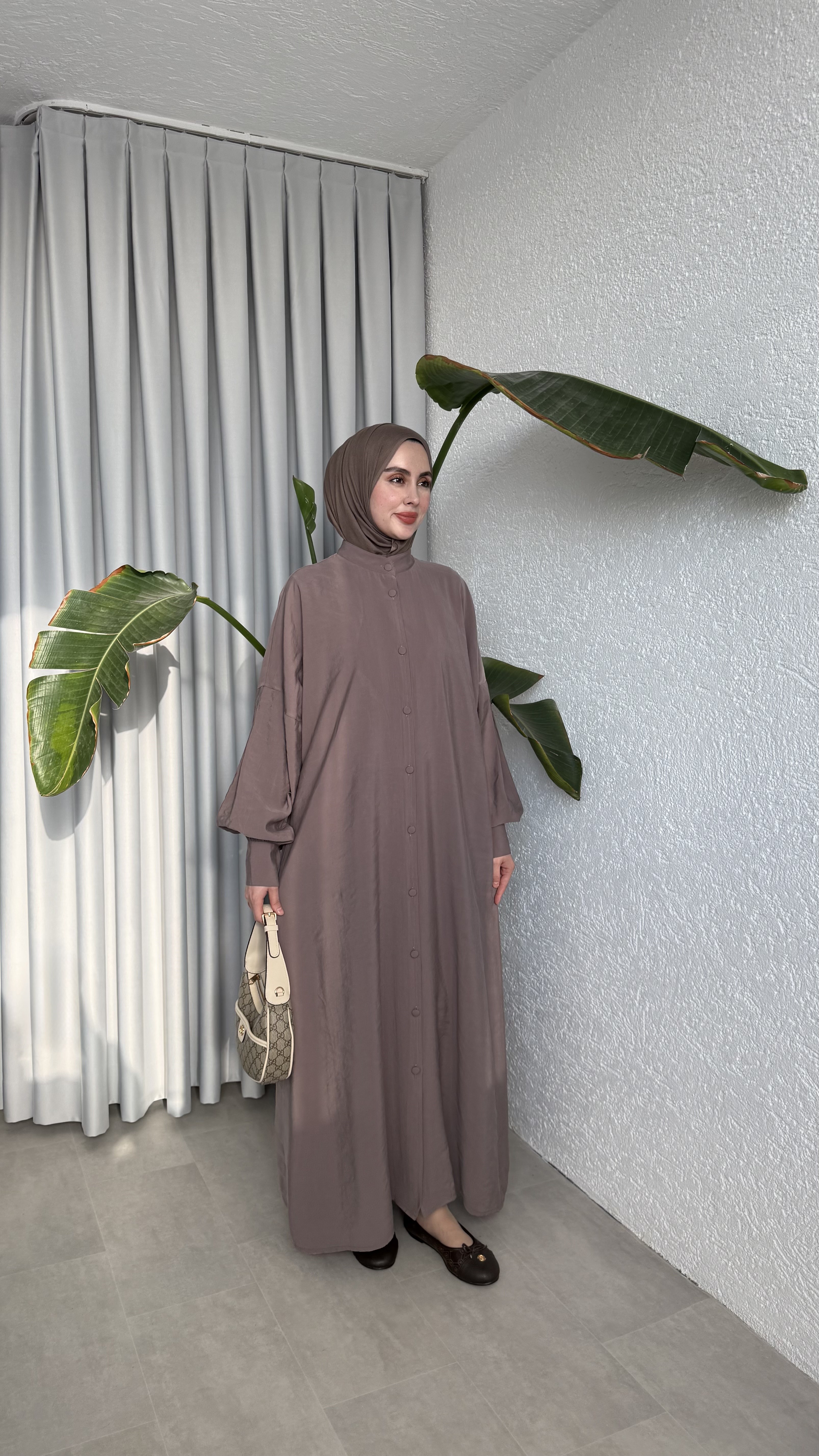 SAKURA CUPRA ELBİSE - VİZON