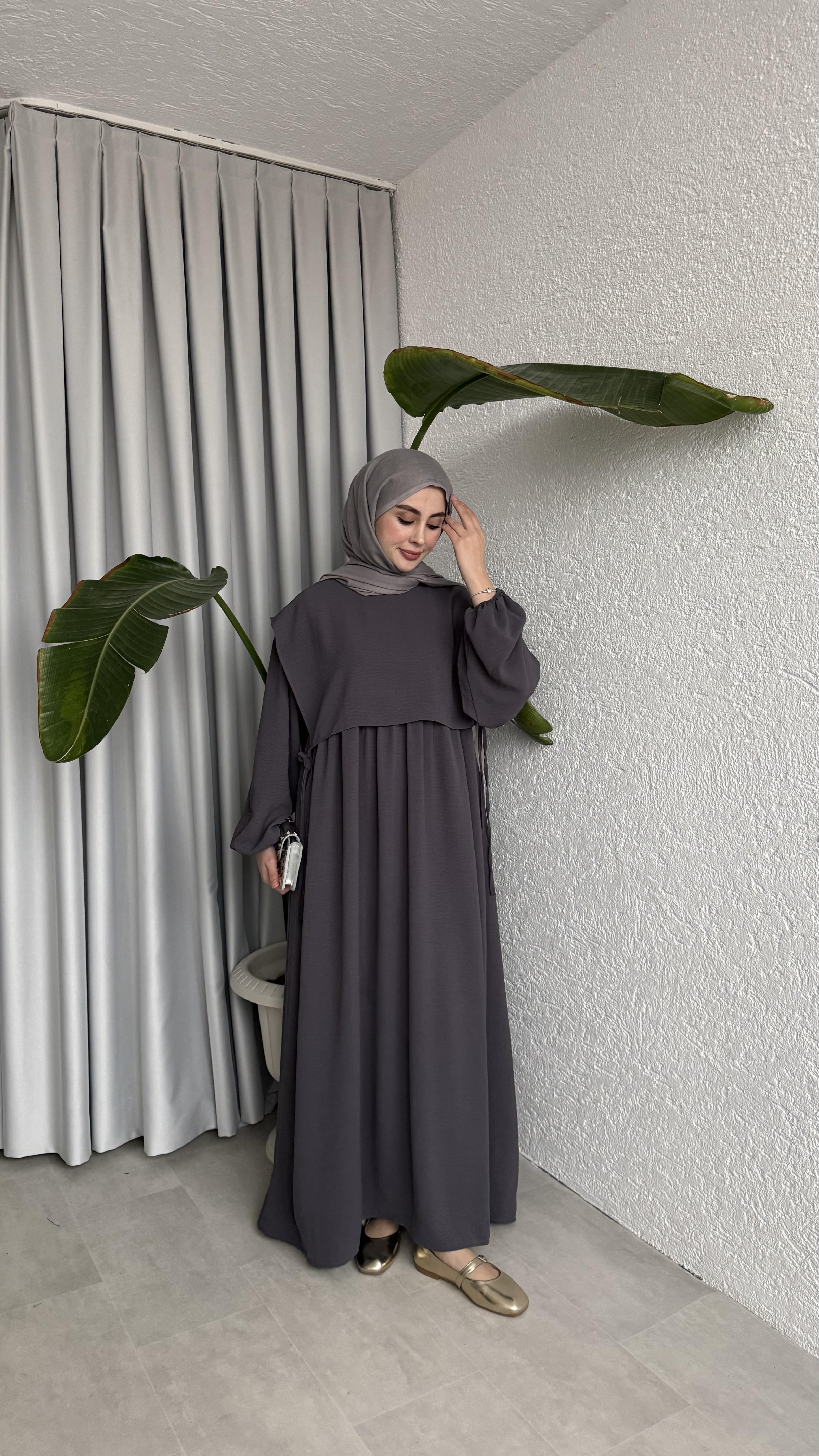 SAYE ELBİSE - FÜME