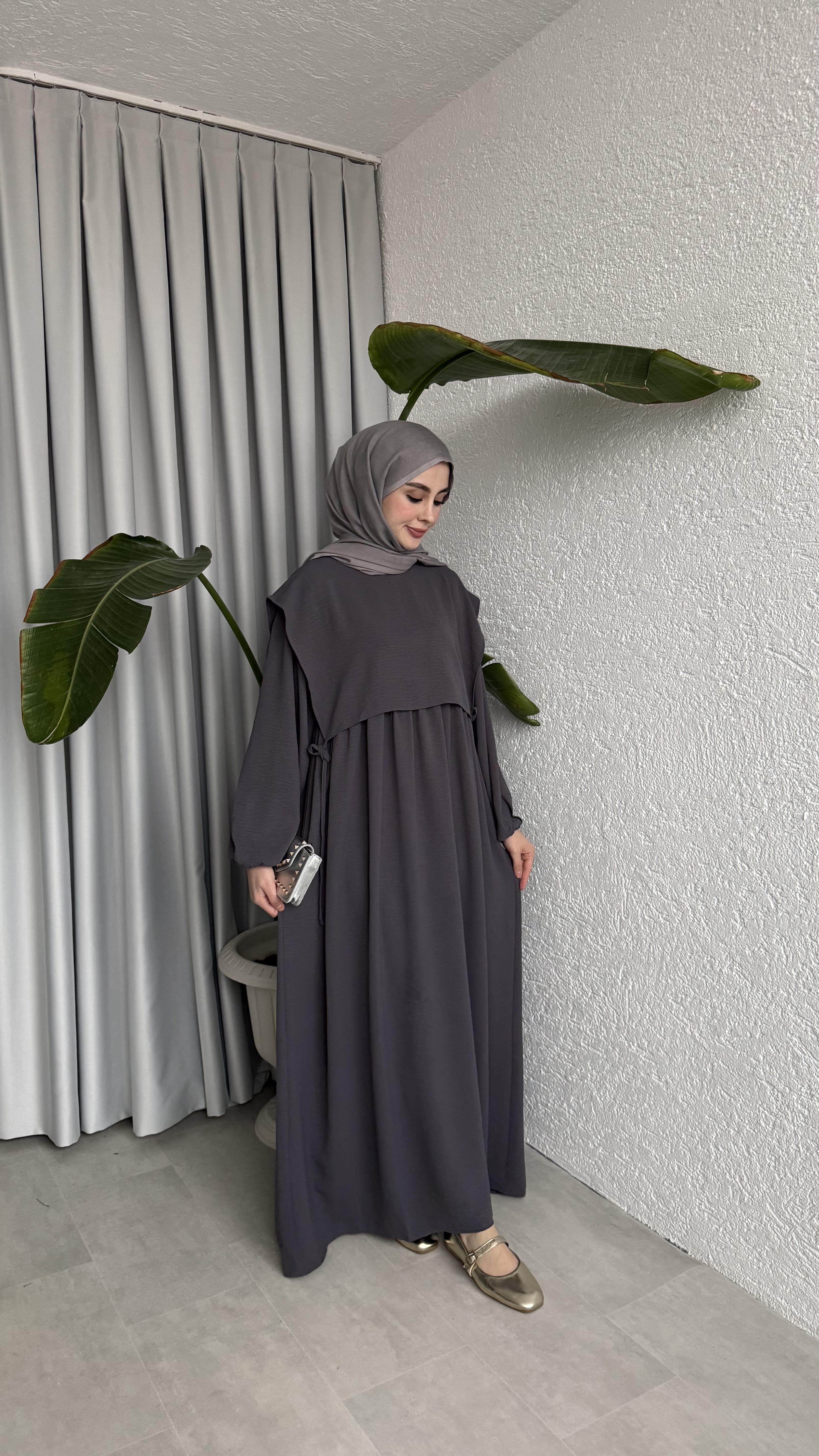 SAYE ELBİSE - FÜME