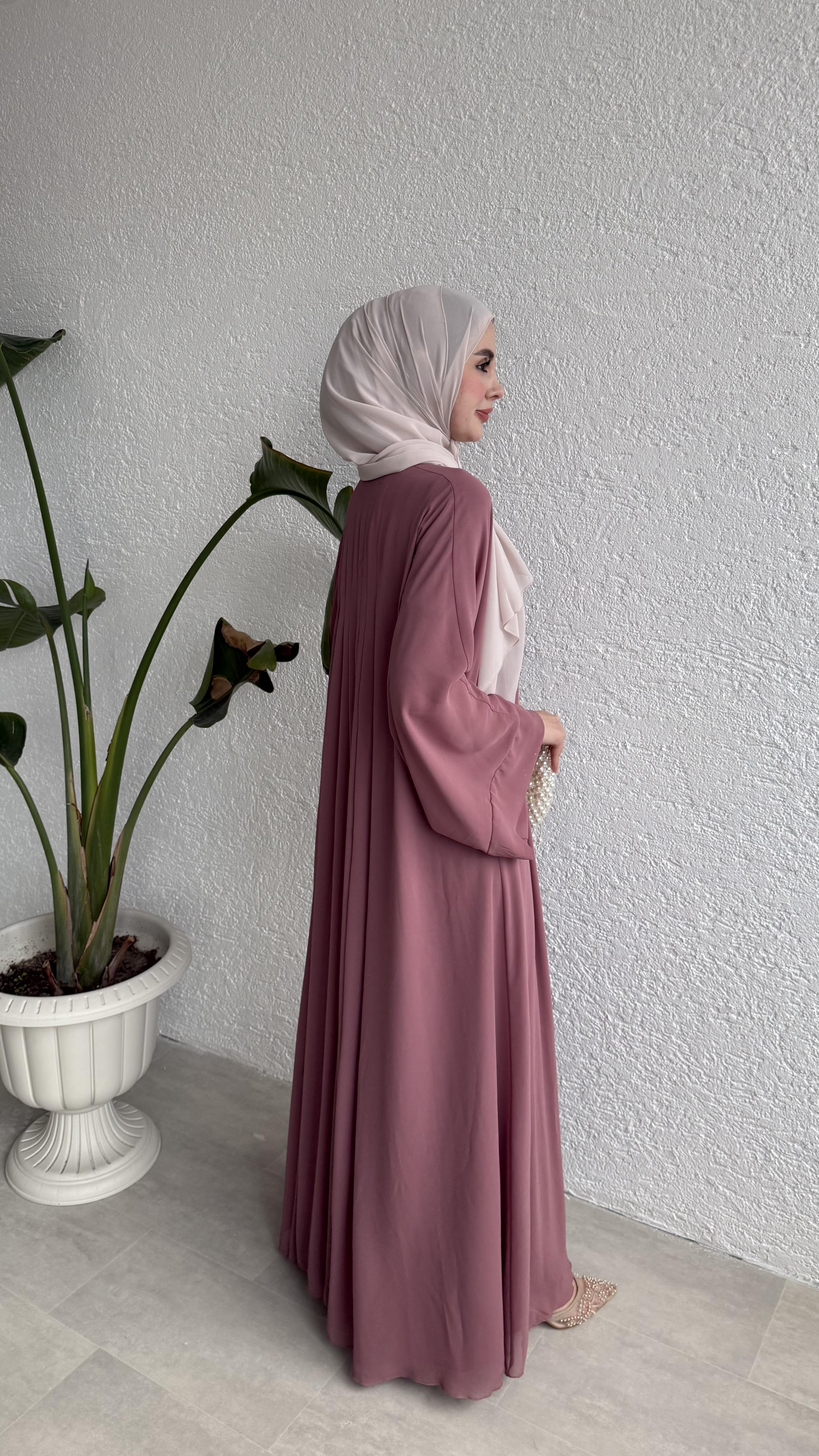 VELORA ABAYA & FERACE - PEMBE