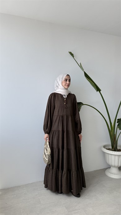ALAÇATI ELBİSE - KAHVE