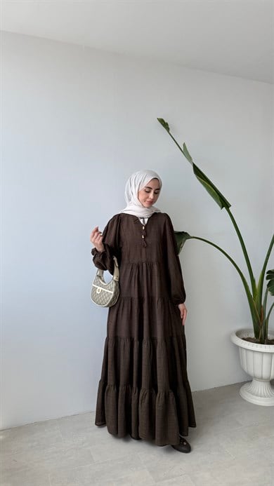 ALAÇATI ELBİSE - KAHVE