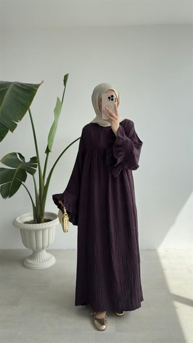 FİORE İTHAL MODAL ELBİSE - MÜRDÜM