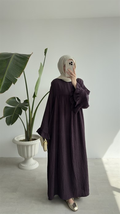 FİORE İTHAL MODAL ELBİSE - MÜRDÜM