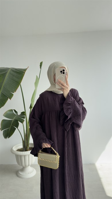 FİORE İTHAL MODAL ELBİSE - MÜRDÜM