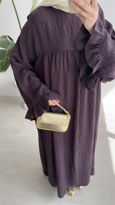 FİORE İTHAL MODAL ELBİSE - MÜRDÜM