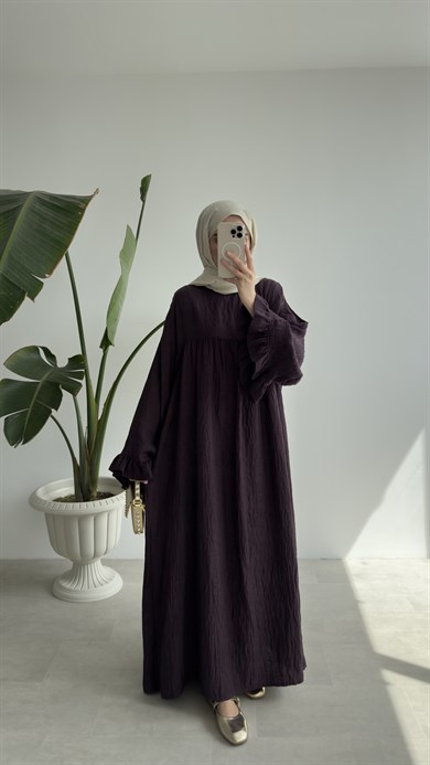 FİORE İTHAL MODAL ELBİSE - MÜRDÜM