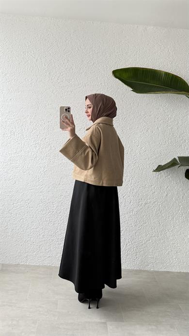 ANDERA MANŞET KOL KAŞE CEKET - CAMEL