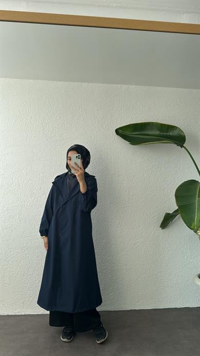 AURA TRENÇKOT - LACİVERT