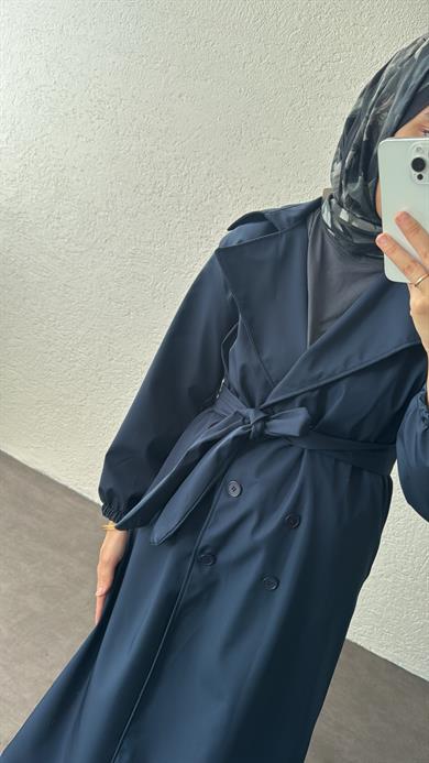 AURA TRENÇKOT - LACİVERT