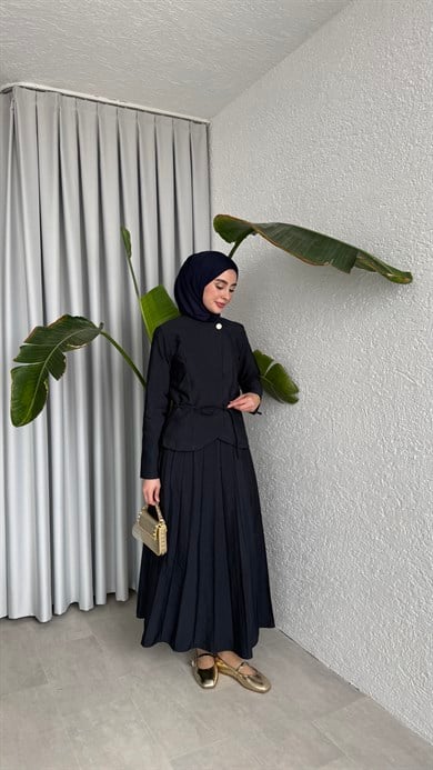 ALUNA ETEKLİ TAKIM - LACİVERT