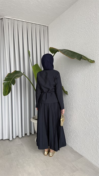 ALUNA ETEKLİ TAKIM - LACİVERT