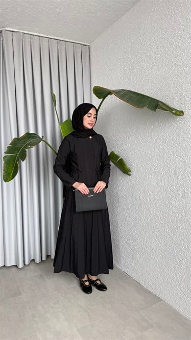 ALUNA ETEKLİ TAKIM - SİYAH