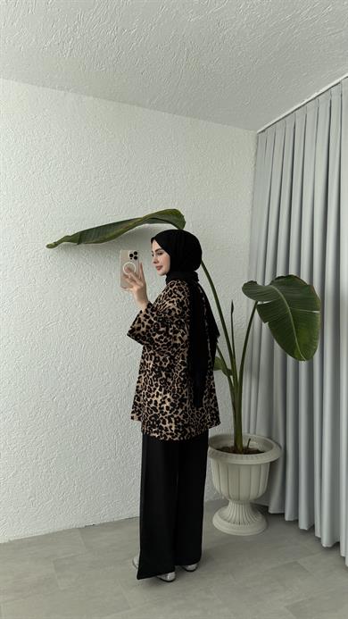 BASİC SWEAT -  LEOPAR DESEN 