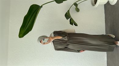 BELDEN BAĞLAMALI BUZY ELBİSE -  HAKİ