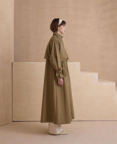 BİYELİ PAMUK TRENÇ HAKİ