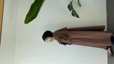 BİYELİ PAMUK TRENÇ KAHVE