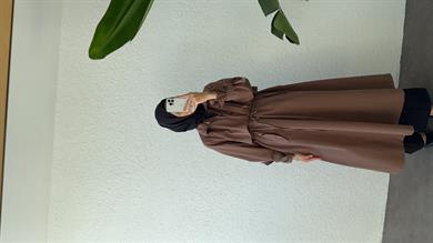 BİYELİ PAMUK TRENÇ KAHVE