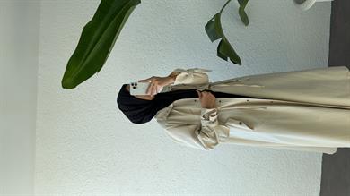 BİYELİ PAMUK TRENÇ TAŞ