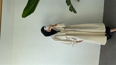 BİYELİ PAMUK TRENÇ TAŞ