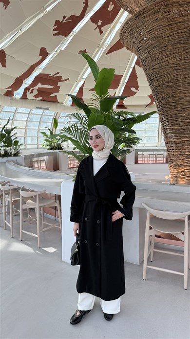 CASUAL TRENÇKOT  - SİYAH