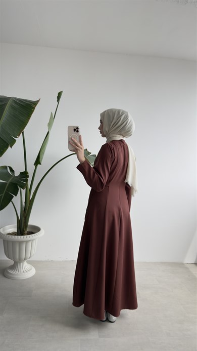 CLEO ELBİSE - KAHVE