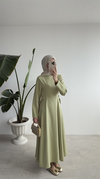 CLEO ELBİSE - ZEYTİN YEŞİLİ