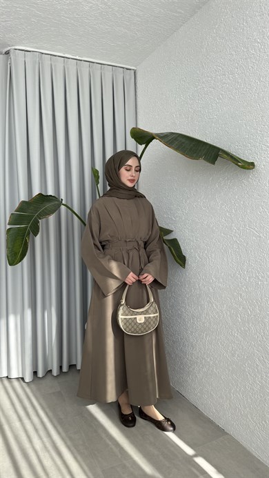 CUPRA BAĞLAMALI ELBİSE - HAKİ