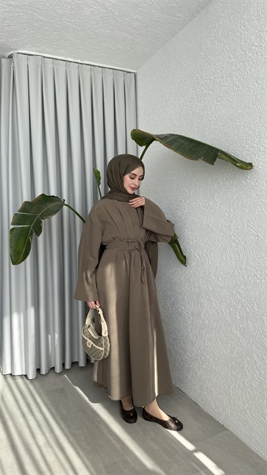 CUPRA BAĞLAMALI ELBİSE - HAKİ