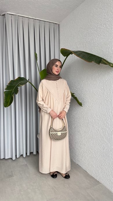 DEVA ELBİSE - BEJ 