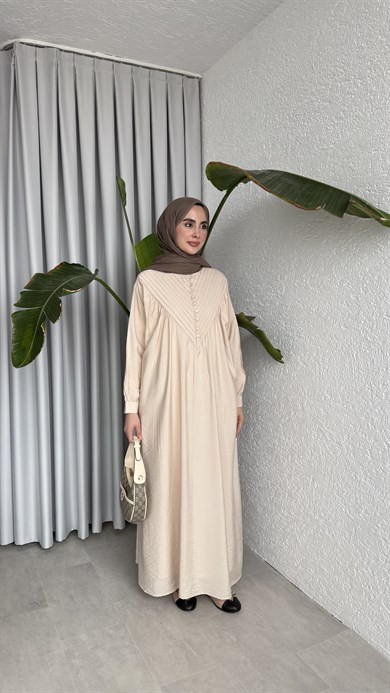 DEVA ELBİSE - BEJ 