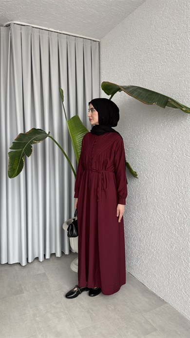 DEVA ELBİSE - BORDO