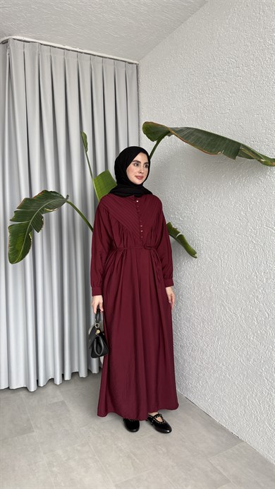 DEVA ELBİSE - BORDO
