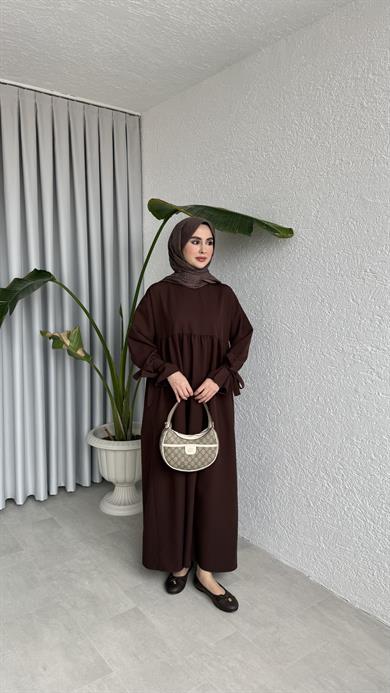 DOHA ELBİSE - KAHVE