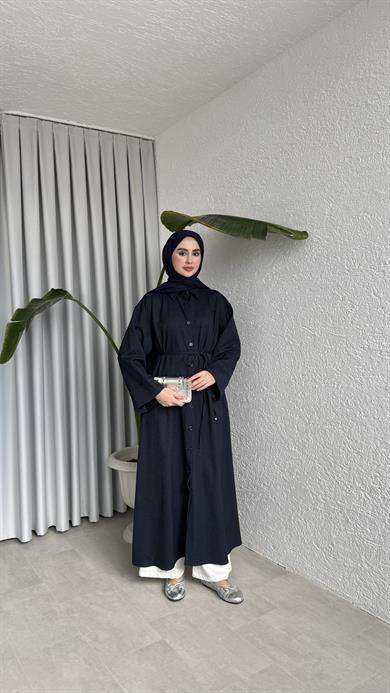 ELORA DÜĞMELİ KAP - LACİVERT