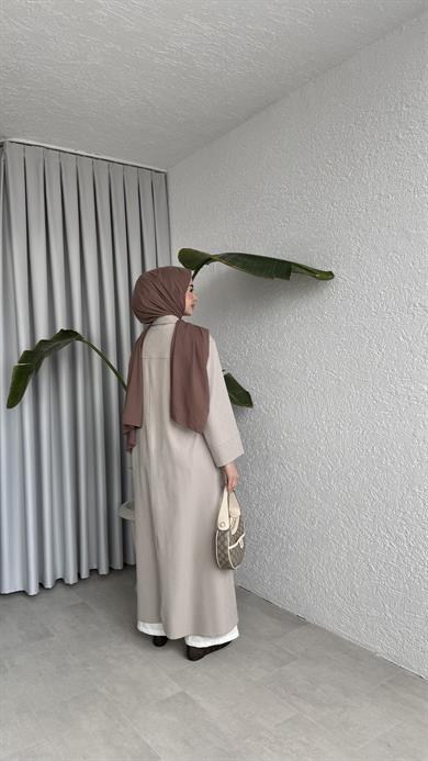 ELORA DÜĞMELİ KAP  - TAŞ