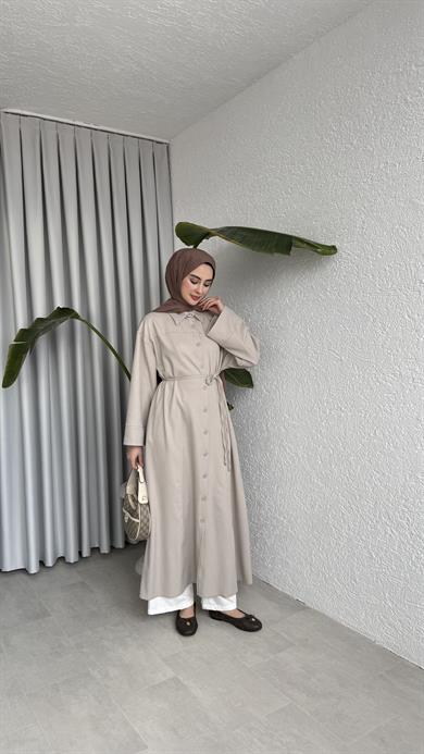 ELORA DÜĞMELİ KAP  - TAŞ