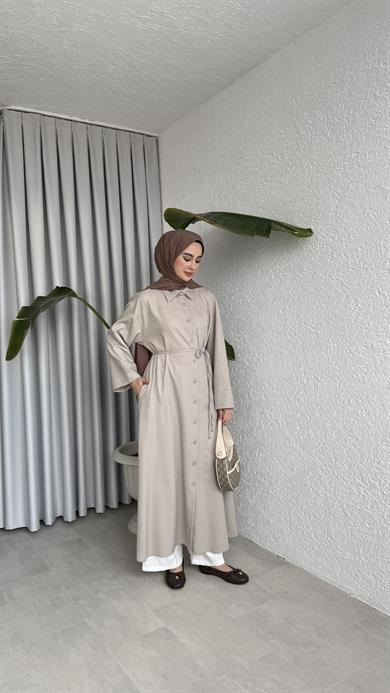 ELORA DÜĞMELİ KAP  - TAŞ