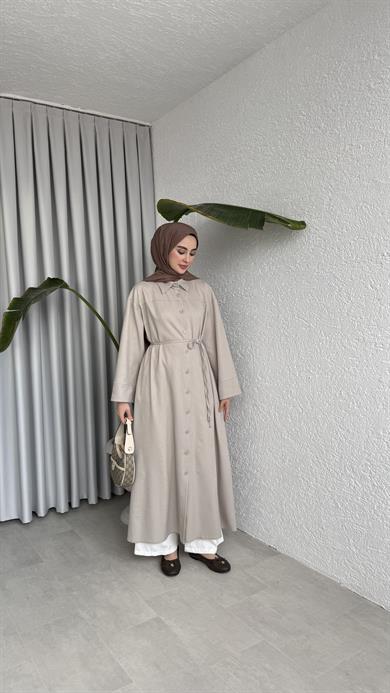 ELORA DÜĞMELİ KAP  - TAŞ