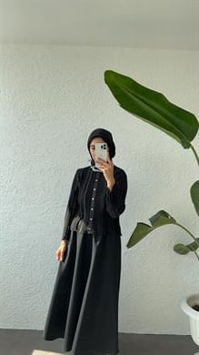GOLD DÜĞMELİ MERSERİZE HIRKA - SİYAH