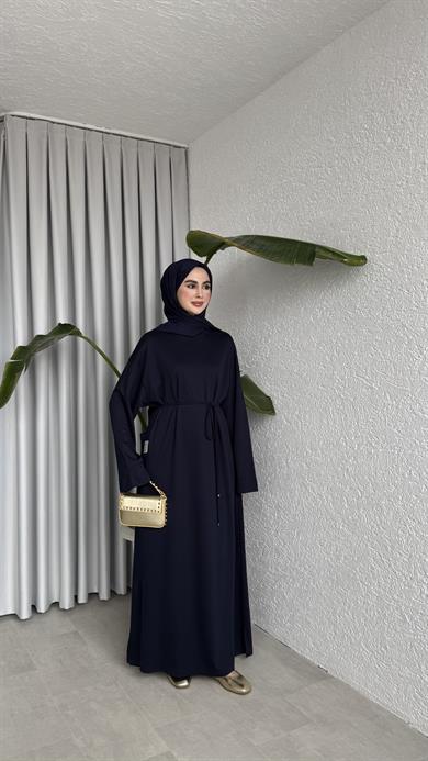 İKİ İPLİK OVERSİZE ELBİSE - LACİVERT