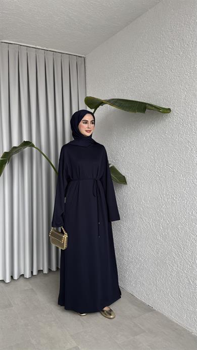 İKİ İPLİK OVERSİZE ELBİSE - LACİVERT