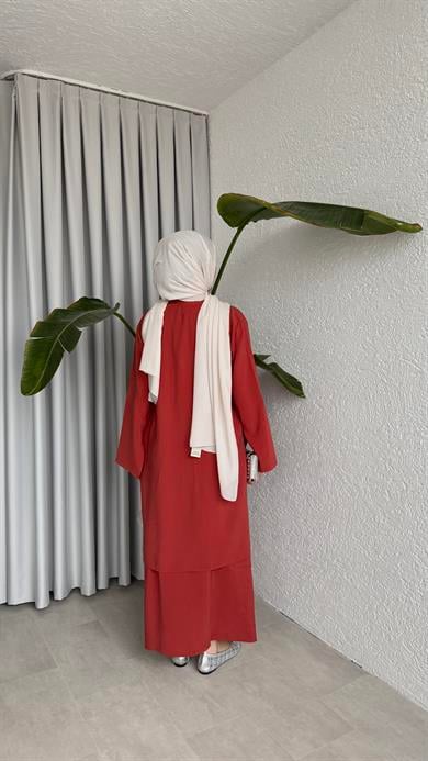 İKİ PARÇALI MODAL ELBİSE - NARÇİÇEĞİ