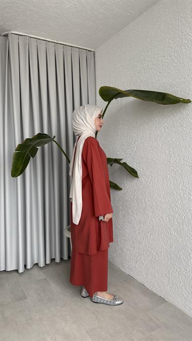 İKİ PARÇALI MODAL ELBİSE - NARÇİÇEĞİ