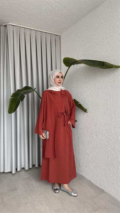 İKİ PARÇALI MODAL ELBİSE - NARÇİÇEĞİ