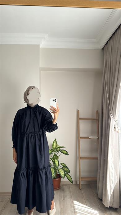 KAT KAT ELBİSE LACİVERT