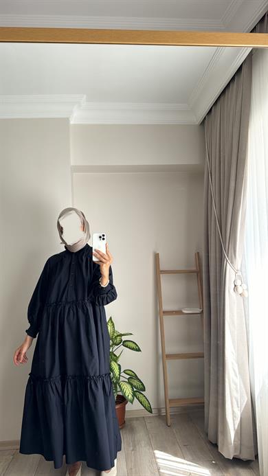 KAT KAT ELBİSE LACİVERT