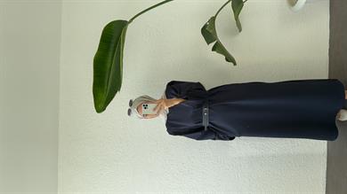 KEMERLİ SCUBA ELBİSE- LACİVERT